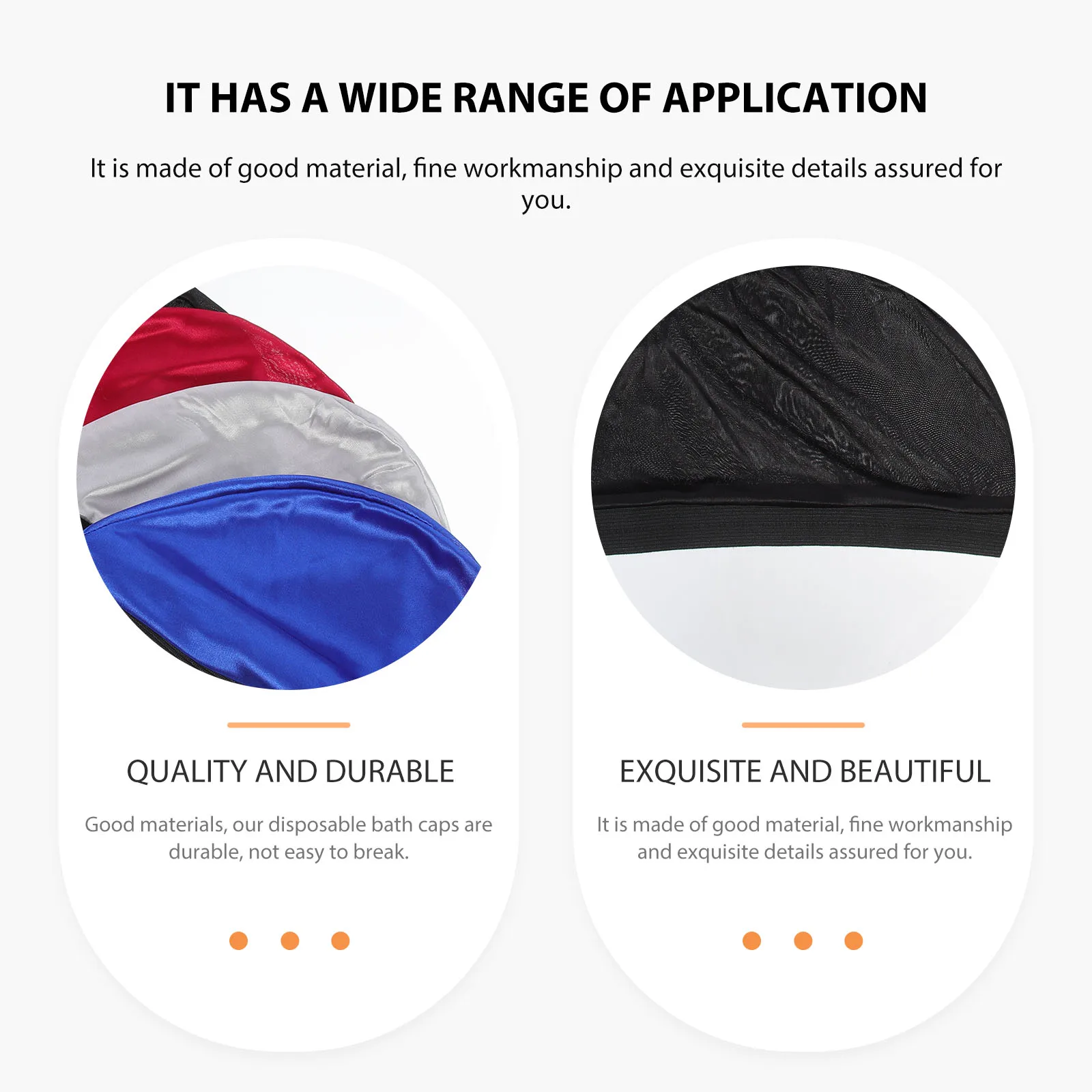 

4pcs Disposable Bath Caps Silk Shower Hats For Women Elastic Sleep Head Covers Hair Protection Housework Stretchy Caps