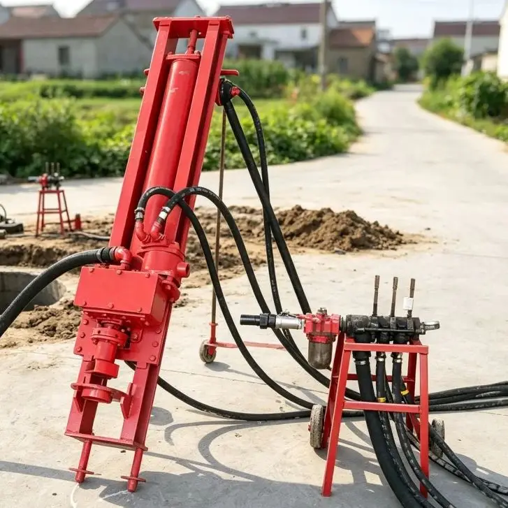 Customized DTH Rock Drilling Rig, Portable Mine Hole Drilling Equipment, Rock Drill Rig for Quarry Blasting Holes