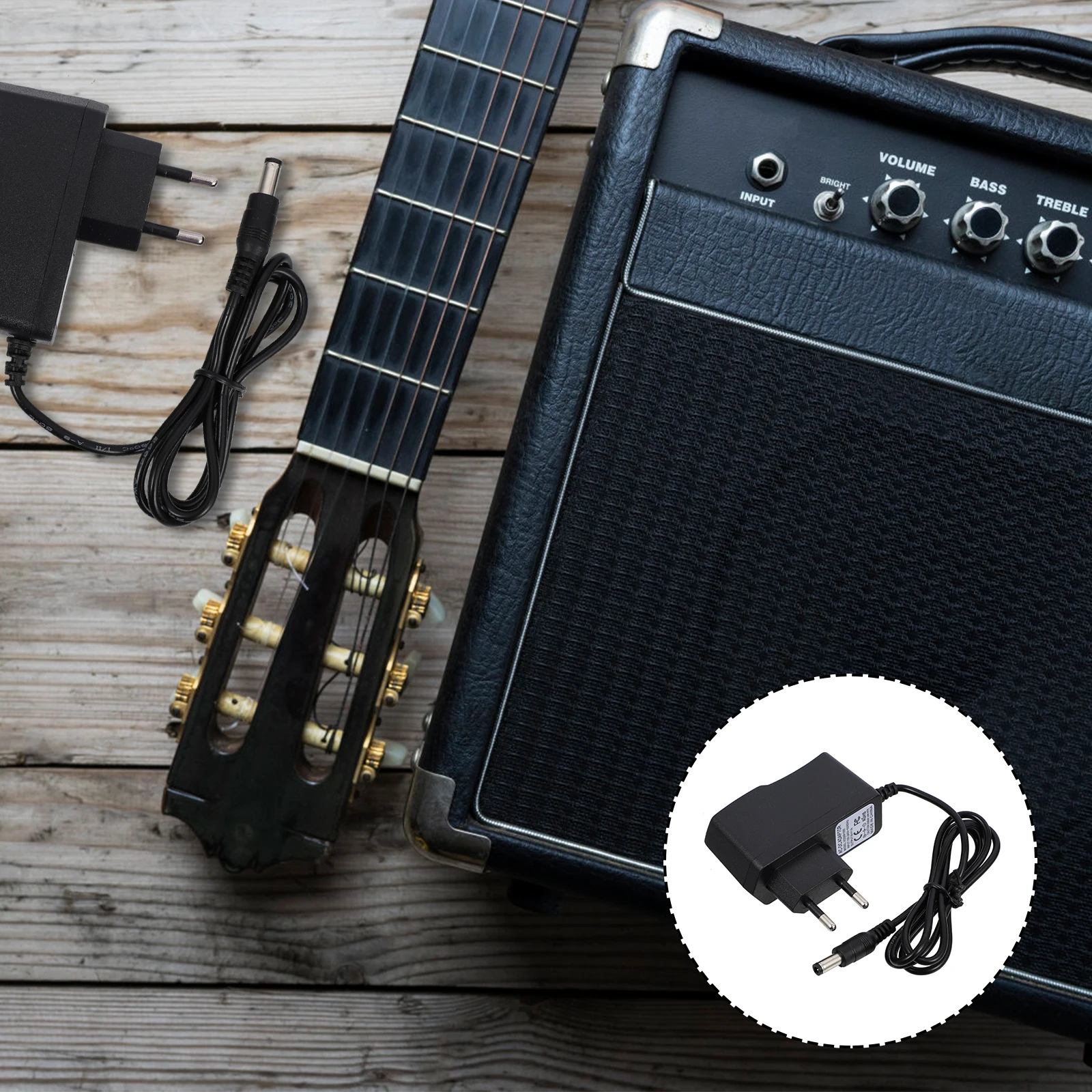 

1pc Guitar Effector Compact Reliable Power Supply For Pedals Portable Charging Tool Eu Plug Guitar Accessory