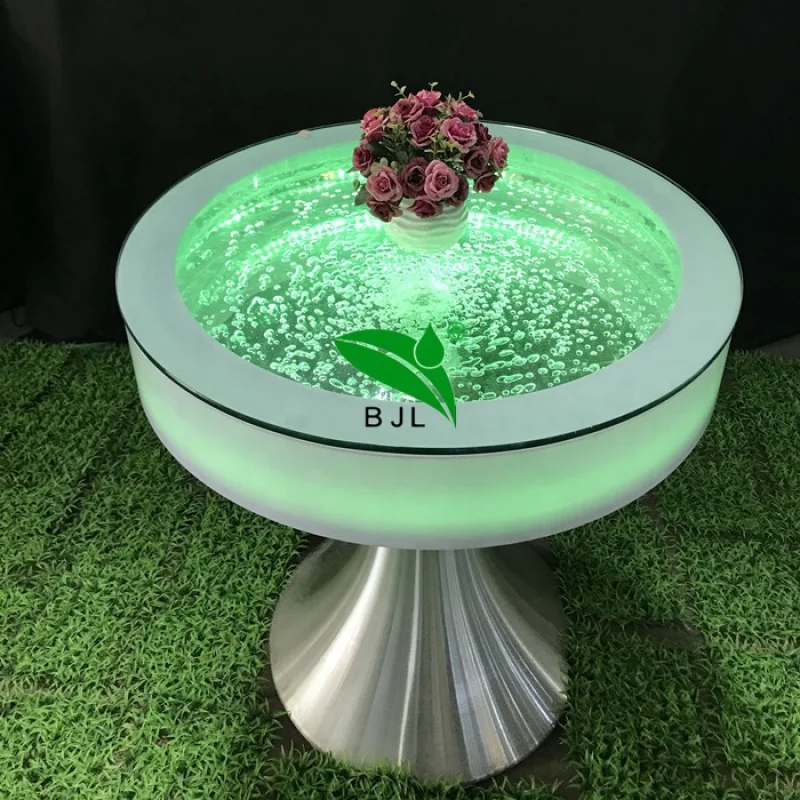 Custom. wedding luminous LED water bubble tabletop small round restaurant tables