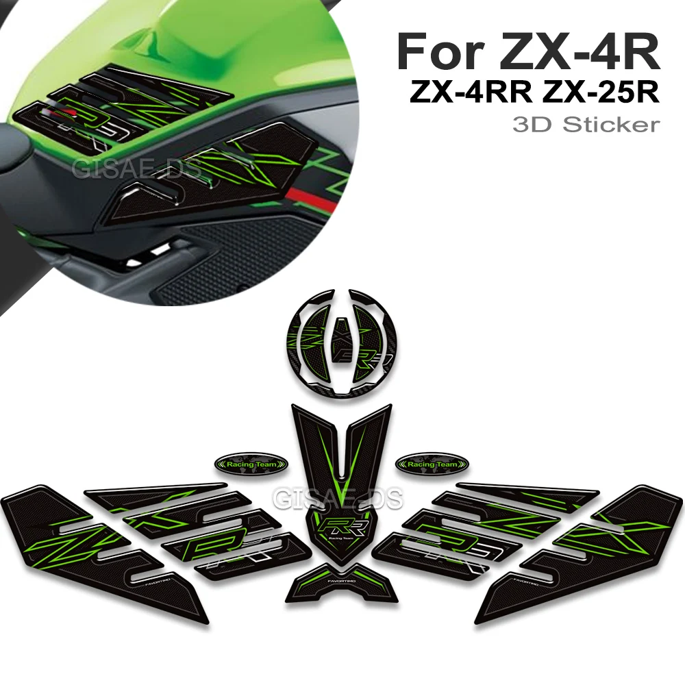 

For kawasaki Ninja ZX-4R ZX-4RR ZX4R ZX4RR ZX-25R ZX25R Motorcycle Fuel Tank Traction Side Pad Knee Grip Decal Protector Sticker