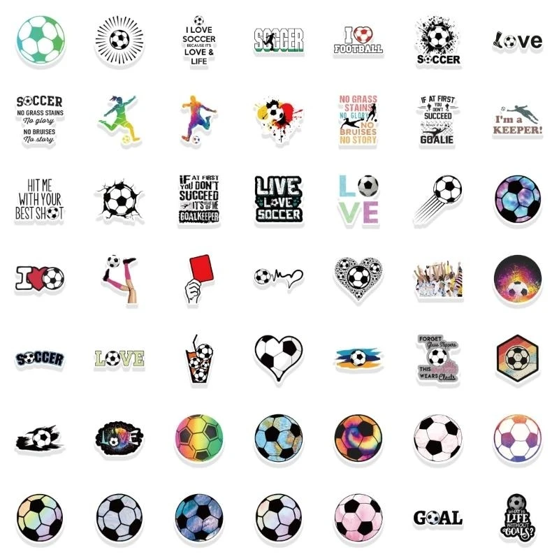 

100PCS Football Soccer Graffiti Stickers for Boys Toddlers Kindergarten