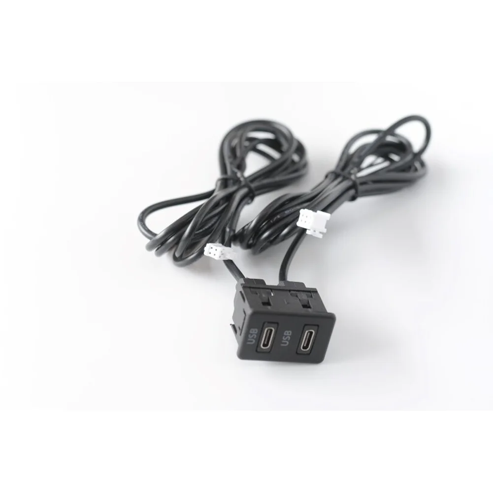 For In-Car Music Setup Black Car USB-C Panel Compatible Car Audio Accessories Car Audio Interface RoHS Certified