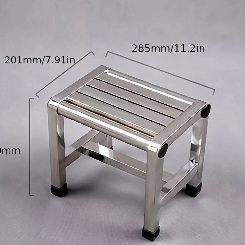 Multifunctional Stainless Steel Square Stool - Waterproof、Non-Slip、Thick and Durable，Suitable for Indoor and Outdoor Use