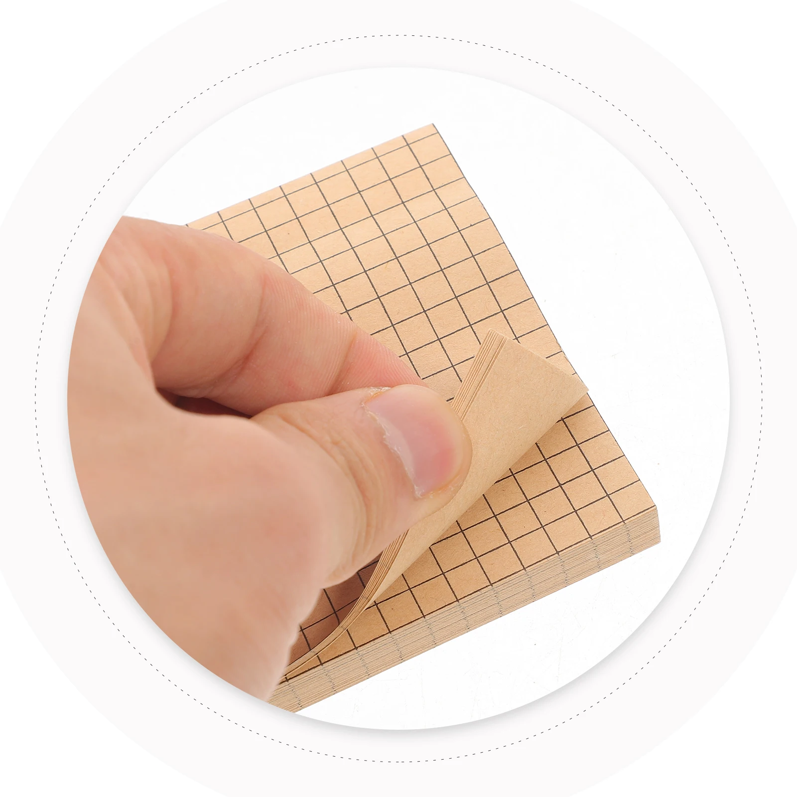 8 Books Study Notepad Office Memo Tear-off Small Brown Multi-function Sticker