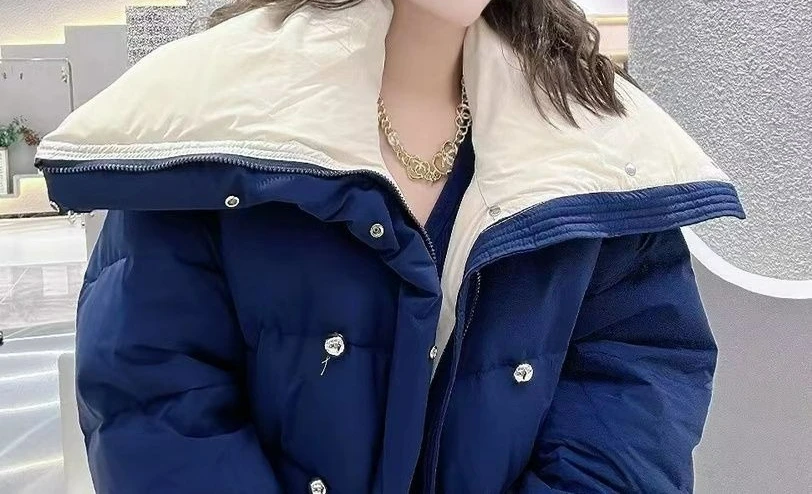 

Big Lapel Exquisite 2025 New Winter Personalized Short Robe Down Cotton Clothes