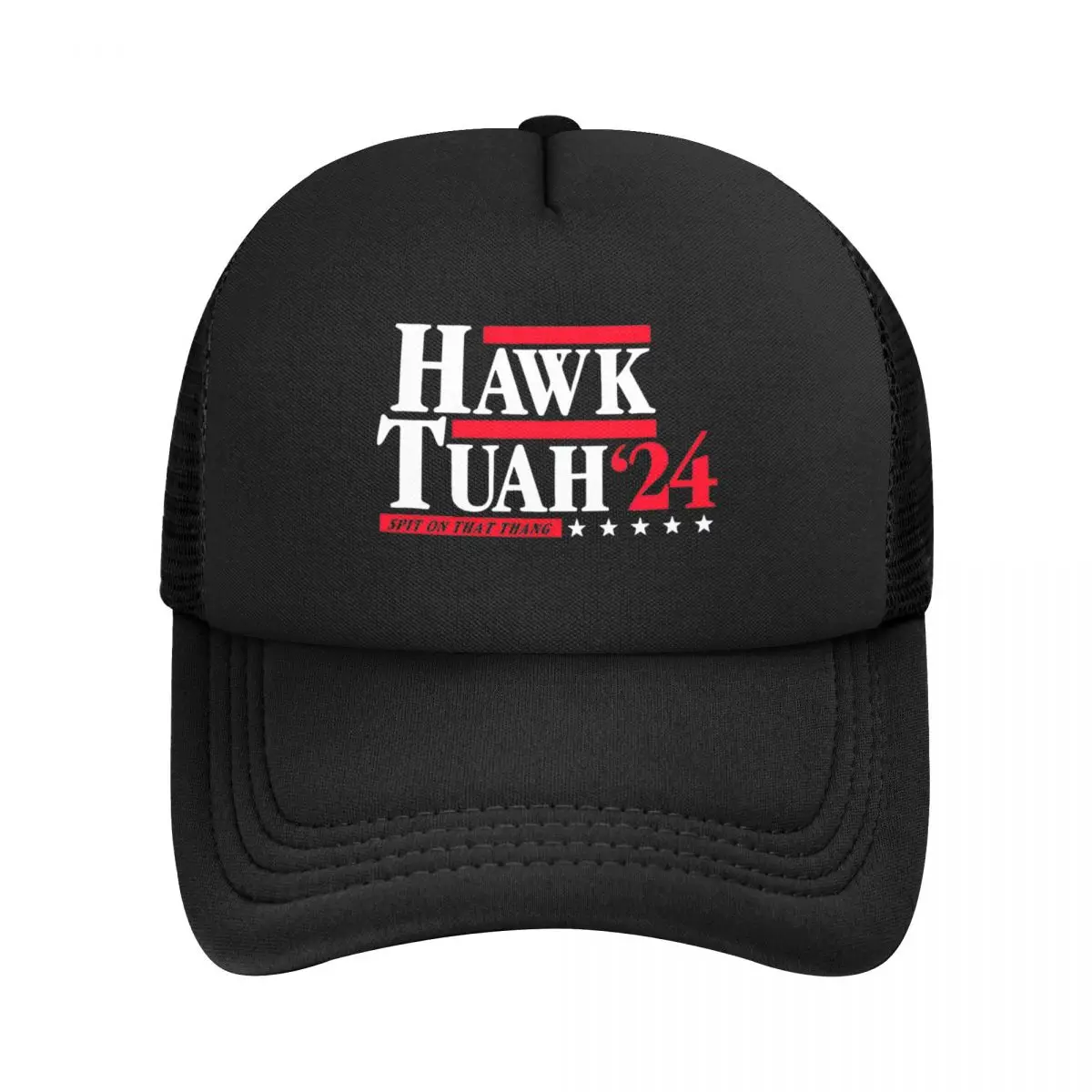 Retro Hawk Tuah 24 Mesh Baseball Cap Adult Hip-Hop Dad Hat Adjustable Polyester Sports Cap Washable Trucker Caps