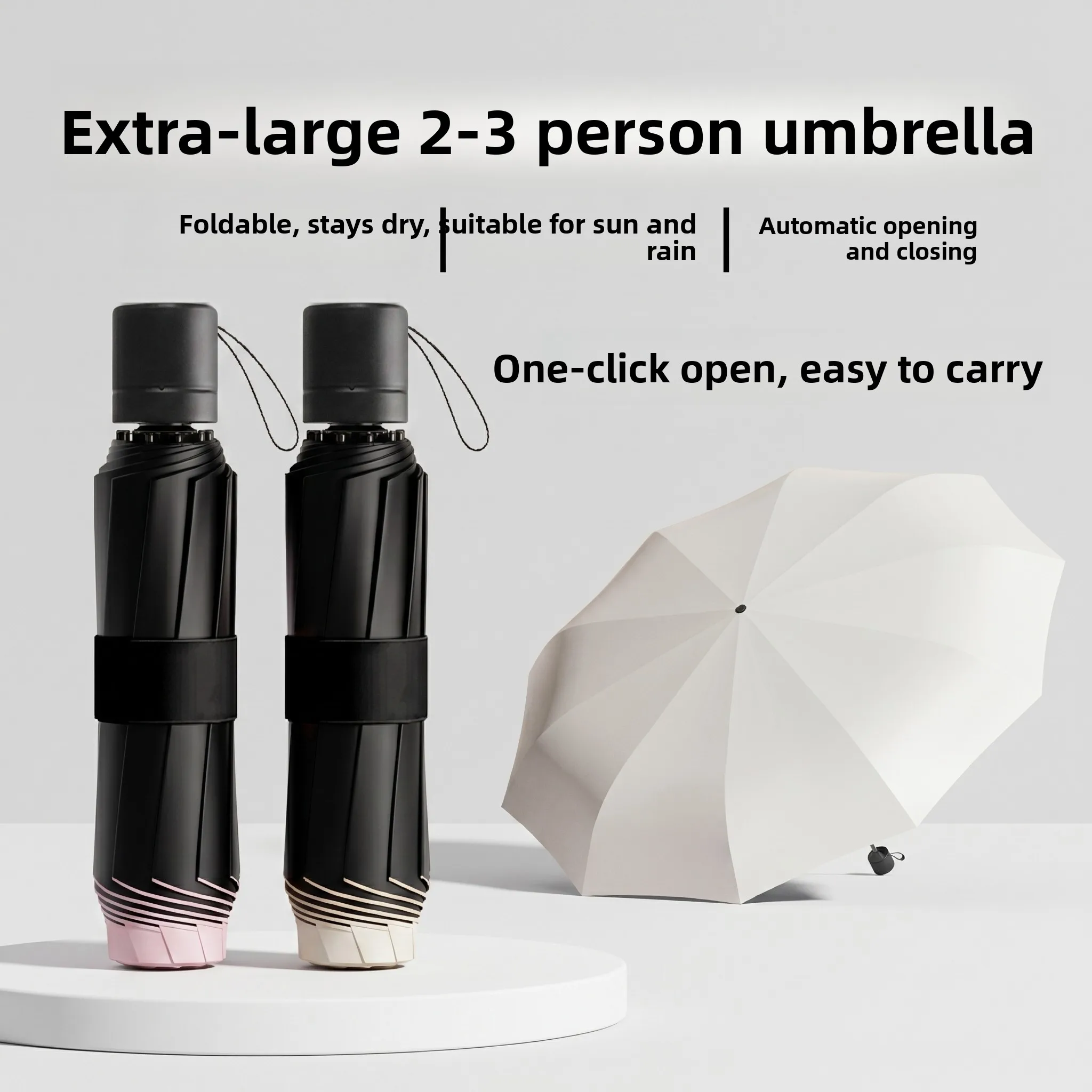

Extra Large Inverted Umbrella Thickened Stormproof UV Protection Double Person Sunshade Rainproof Umbrella for Men Rainy Days