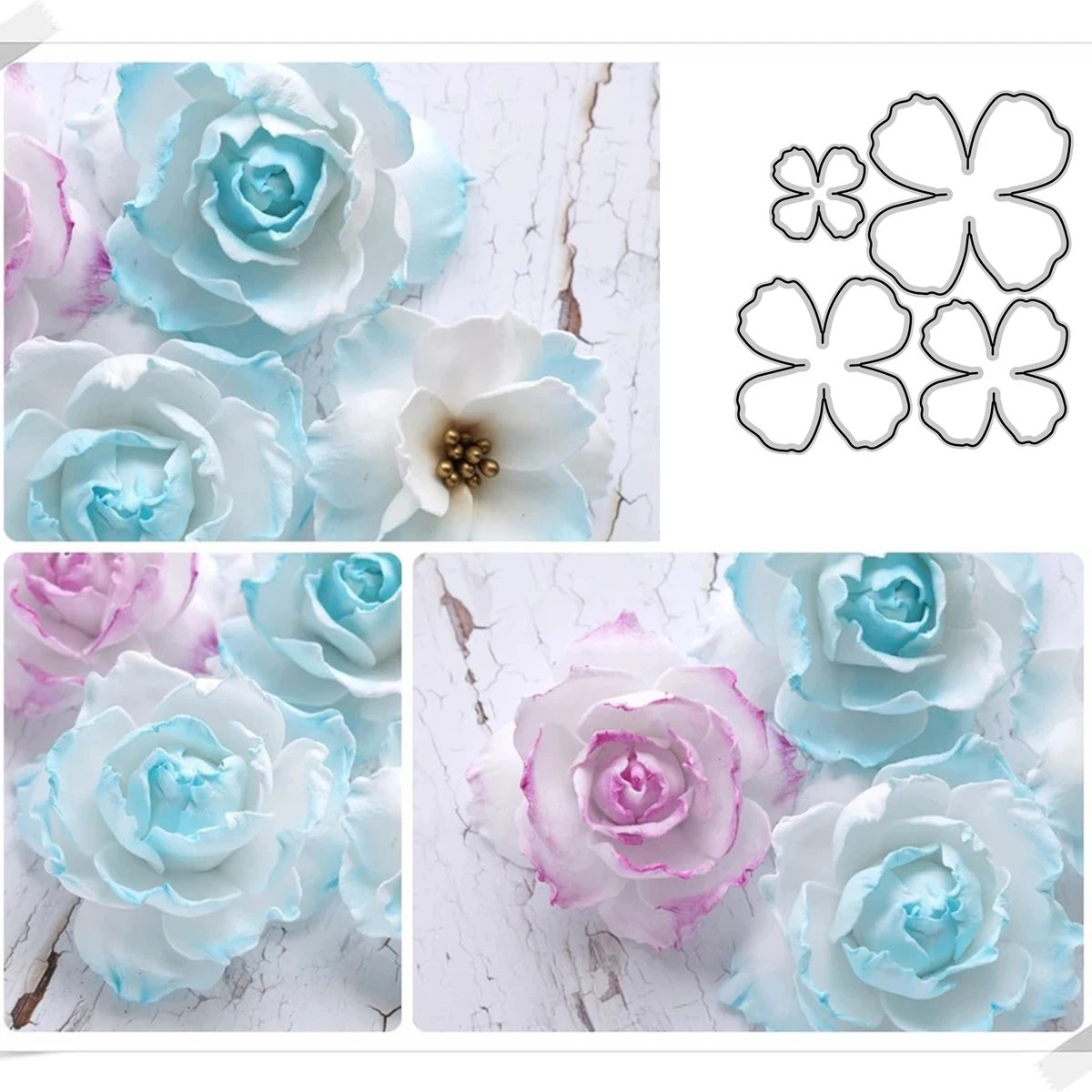 The Flower Cutting Dies for DIY 3D Scrapbooking Greeting Cards Gifts Party Crafts Metal Embossing Cutting Dies 2024 New Arrivals