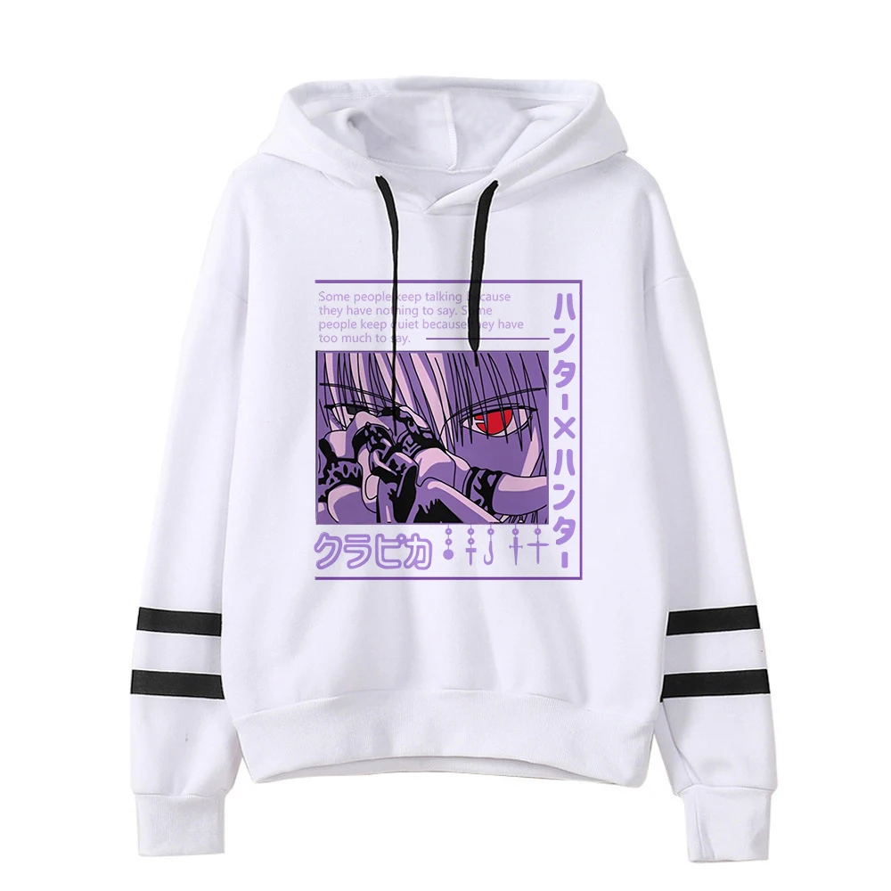 90s عادية مقنع البلوز المرأة انمي ياباني هنتر x هنتر الكرتون الجرافيك هوديي بلوفرات شتوية جديدة كم طويل بلايز #1