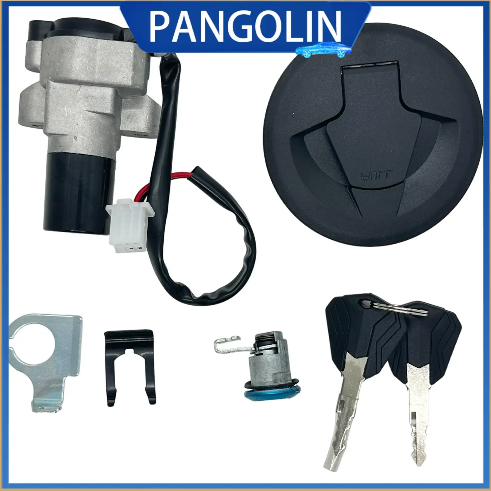 

Комплект переключателя зажигания с замком PANGOLIN с 2 ключами, замена мотоцикла с высоким уровнем безопасности, черный алюминий для Vento Storm 250