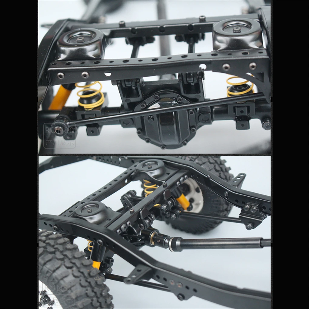 Metal Chassis Kit Adjustable Wheelbase Off-Road Truck Model for 1/10 RC Crawler Chassis RCRUN RUN80 LC80