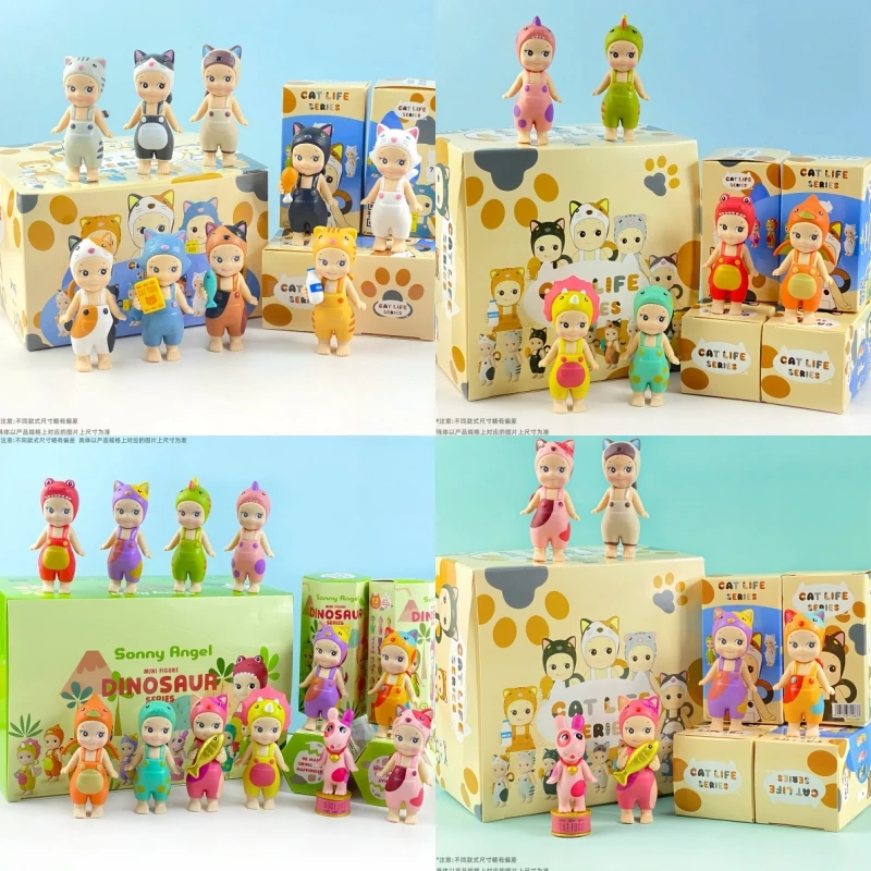 

12pcs 5cm Sonny Angel Mini Doll Dinosaur Angel Series Triceratops Cat Life Blind Box Ornaments Cute Mysteries Surprise Toy Gifts