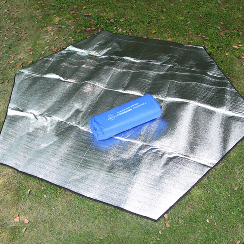 

1Pcs Moisture Proof Picnic Blanket Aluminum Film Camping Mat Portable Tent Floor Heat Insulated Ground Pad Beach Mat
