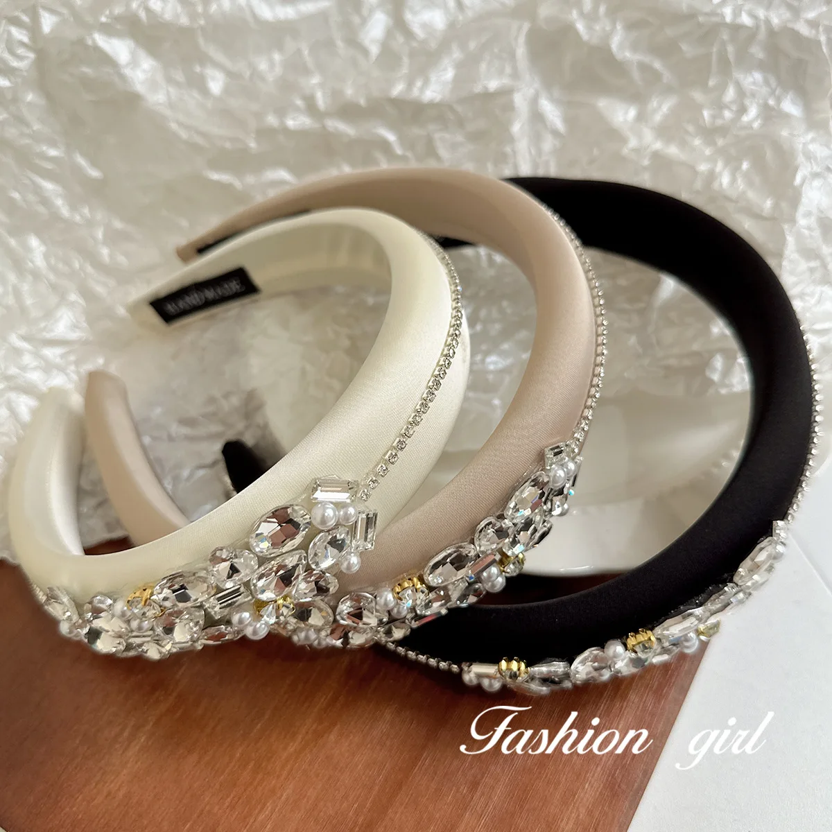 Fashion Hairbands For Women Girl Hair Accessories Sponge Rhinestone Headband Hair Hoops Headwear Designer Hair Bands Accessories