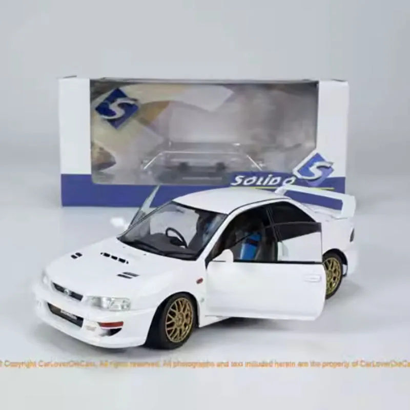 نموذج سيارة Subaru Impreza 22b من السبائك السوليدو ، كلاسيكيات زرقاء وبيضاء ، هدية تذكارية للكبار ، شاشة ثابتة ، مقياس #5