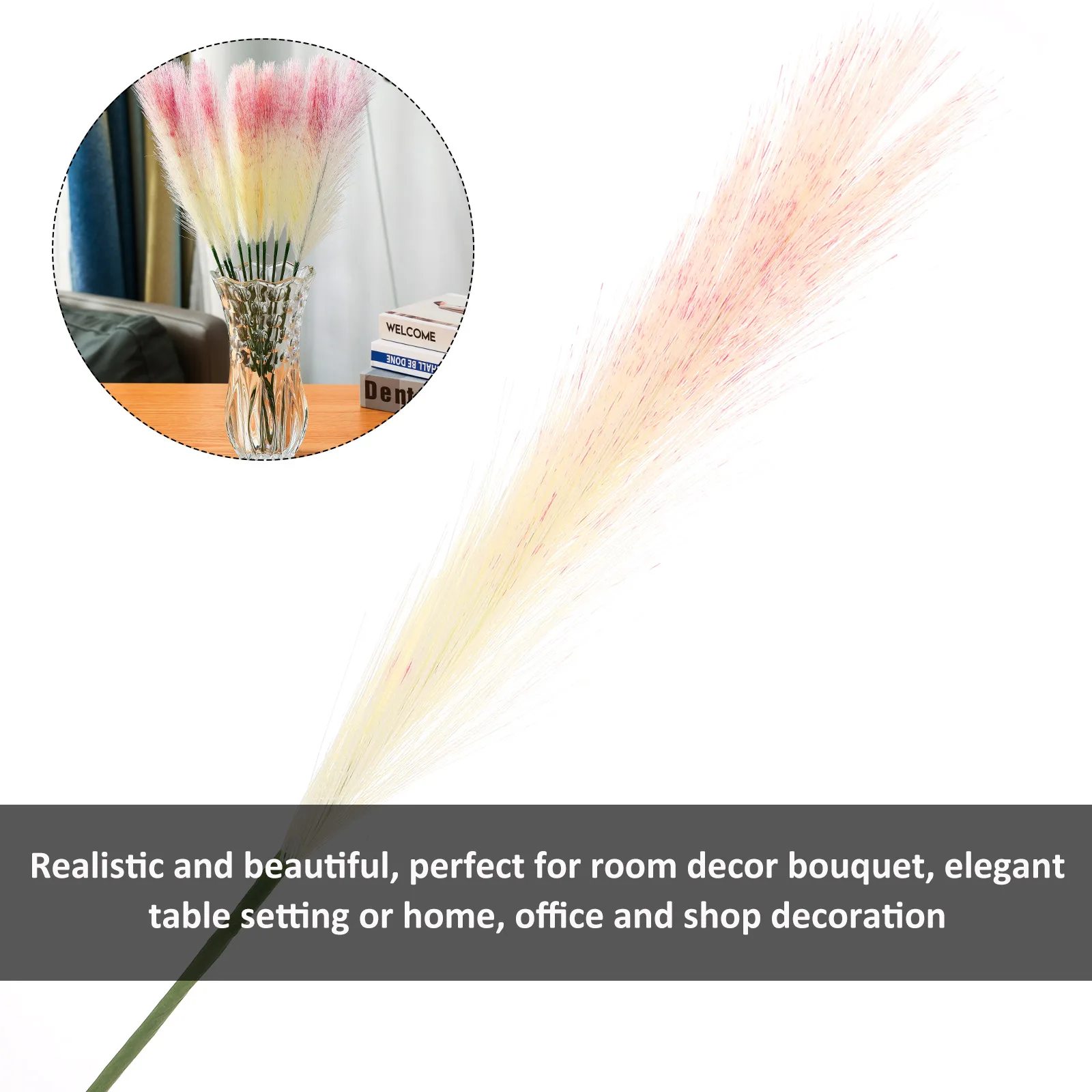 

10 Pcs Bouquet Artificial Flower Vase Filler Dry Floral Decor Pink Wedding Centerpieces Arrangement Bride