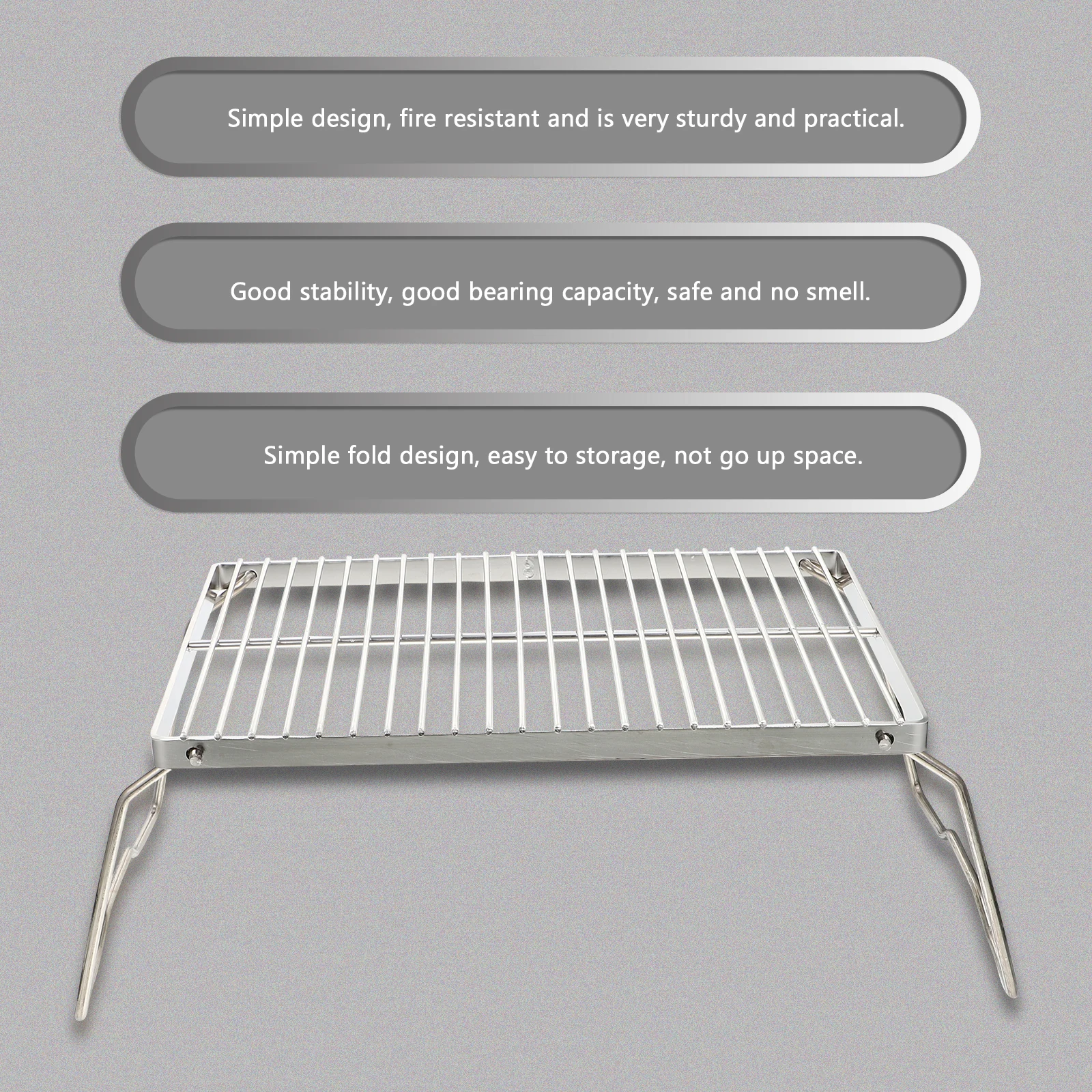 

Portable BBQ Grill Fire Stove Mini Folding Stand Camping Multi Gas Grilling Supports Outdoor Brazier Trips