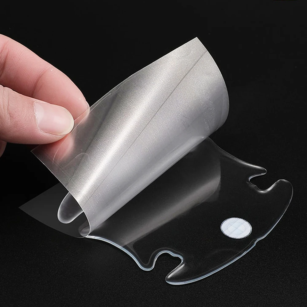 سيارة ملصقا مقبض باب السيارة السلطانية الخدوش حامي شفاف ل Volkswagen VW بولو جولف باسات جيتا بيتل تيغوان شيروكو #3