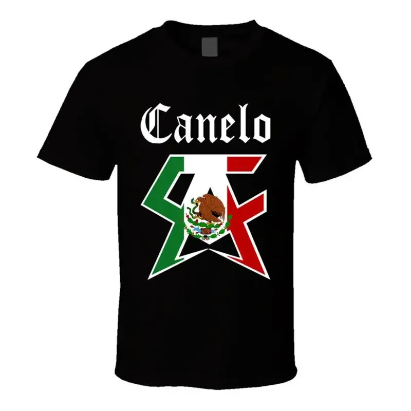 Canelo 1 Logo Color Black T Shirt