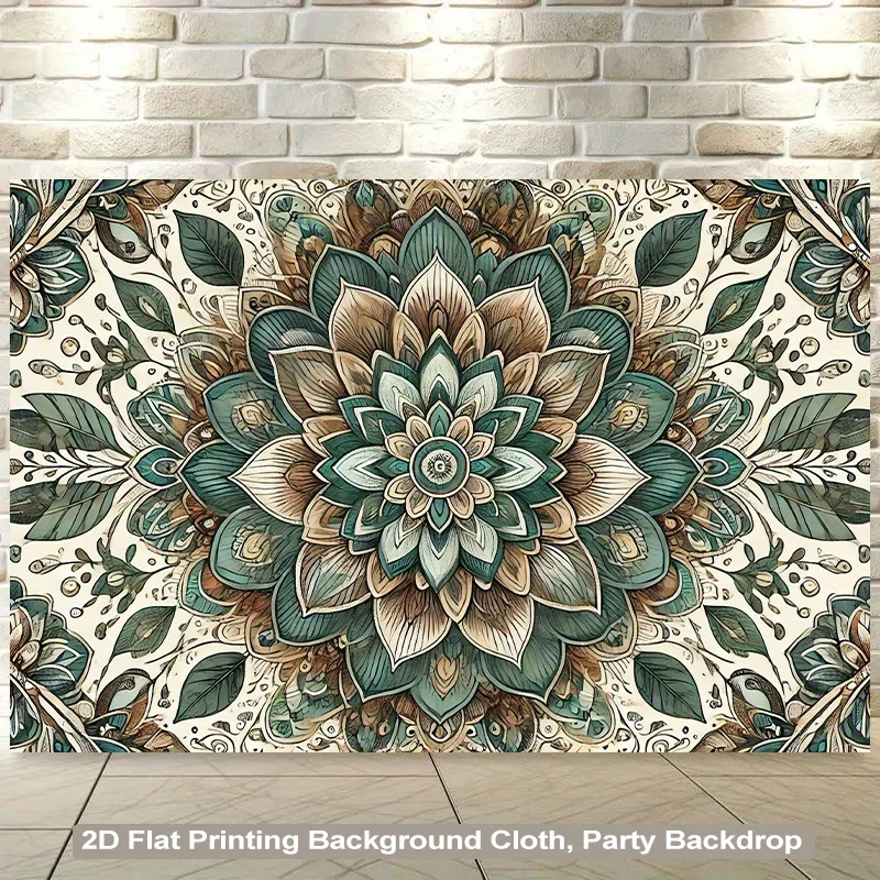 Luxurious Bohemian Mandala Tapestry Wall Decor Cloth Polyester Print Boho Tropical Ethnic Flower Backdrop for Home Party Decorat