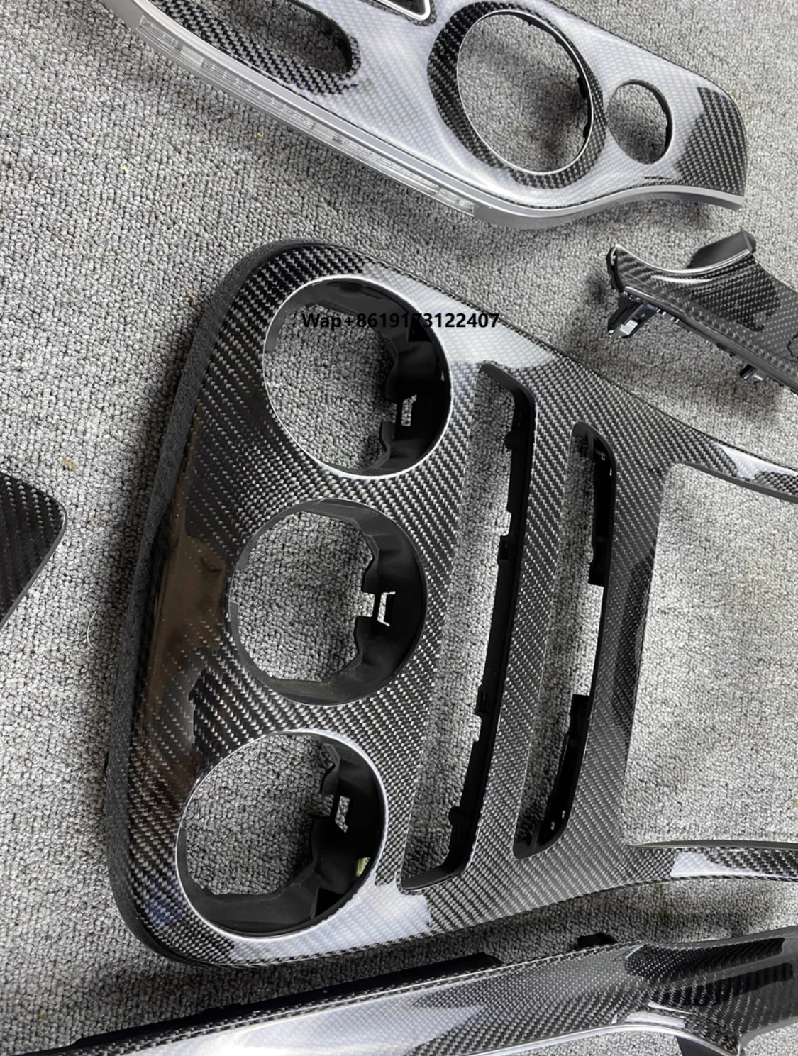 

For C Class W204 2007-2013 Carbon Fiber Central Control Panel Decal Stickers Car Interior Decoration Accessories