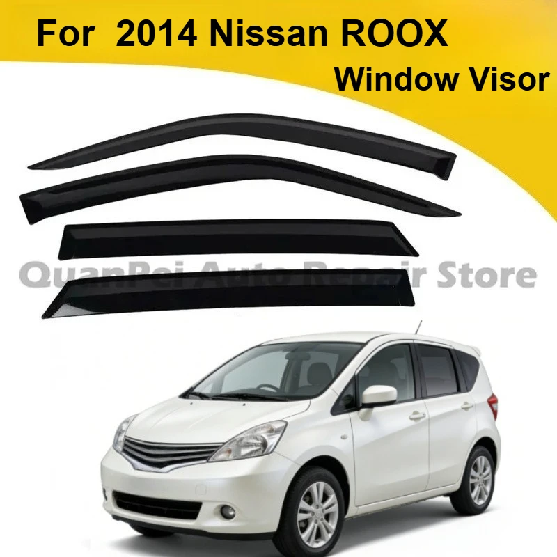 For Nissan ROOX 2014 Rain Guards Door Window Visors Eyebrows Rain Deflectors