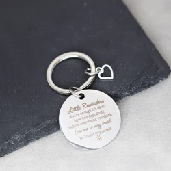 Little Reminders You're Enough It's Ok To Have Bad Days Keychain Stainless Steel Keyring Mental Health Inspirational Gift