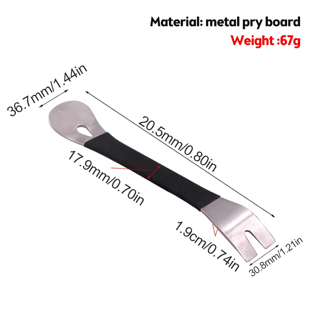 1pc outil de démontage de garniture de voiture en acier inoxydable durable à deux extrémités garniture démontage horizontal outil de levier panneau