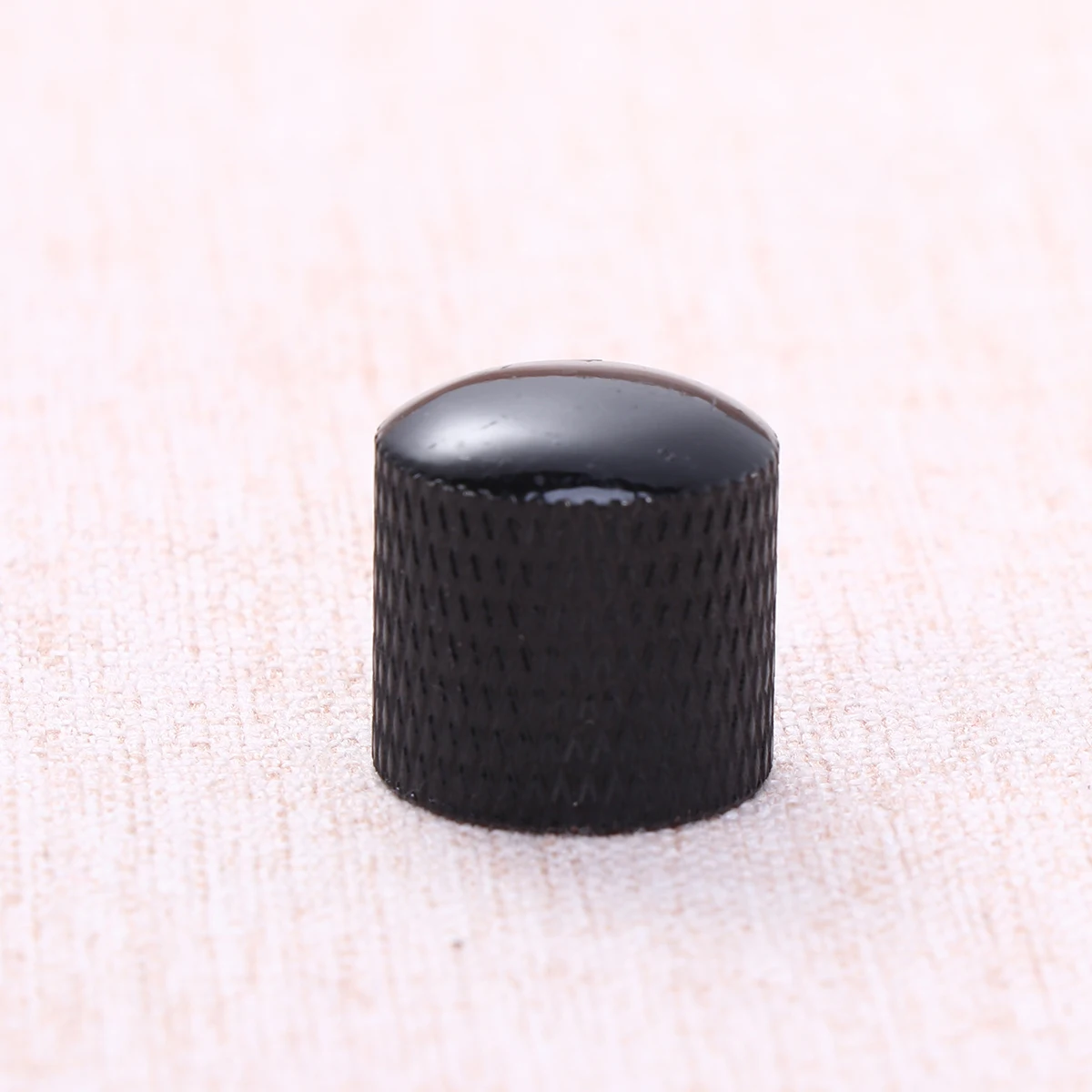 

4 Pcs Guitar Knobs Electric Buttons Glossy Dome Potentiometer Metal Black Heavy