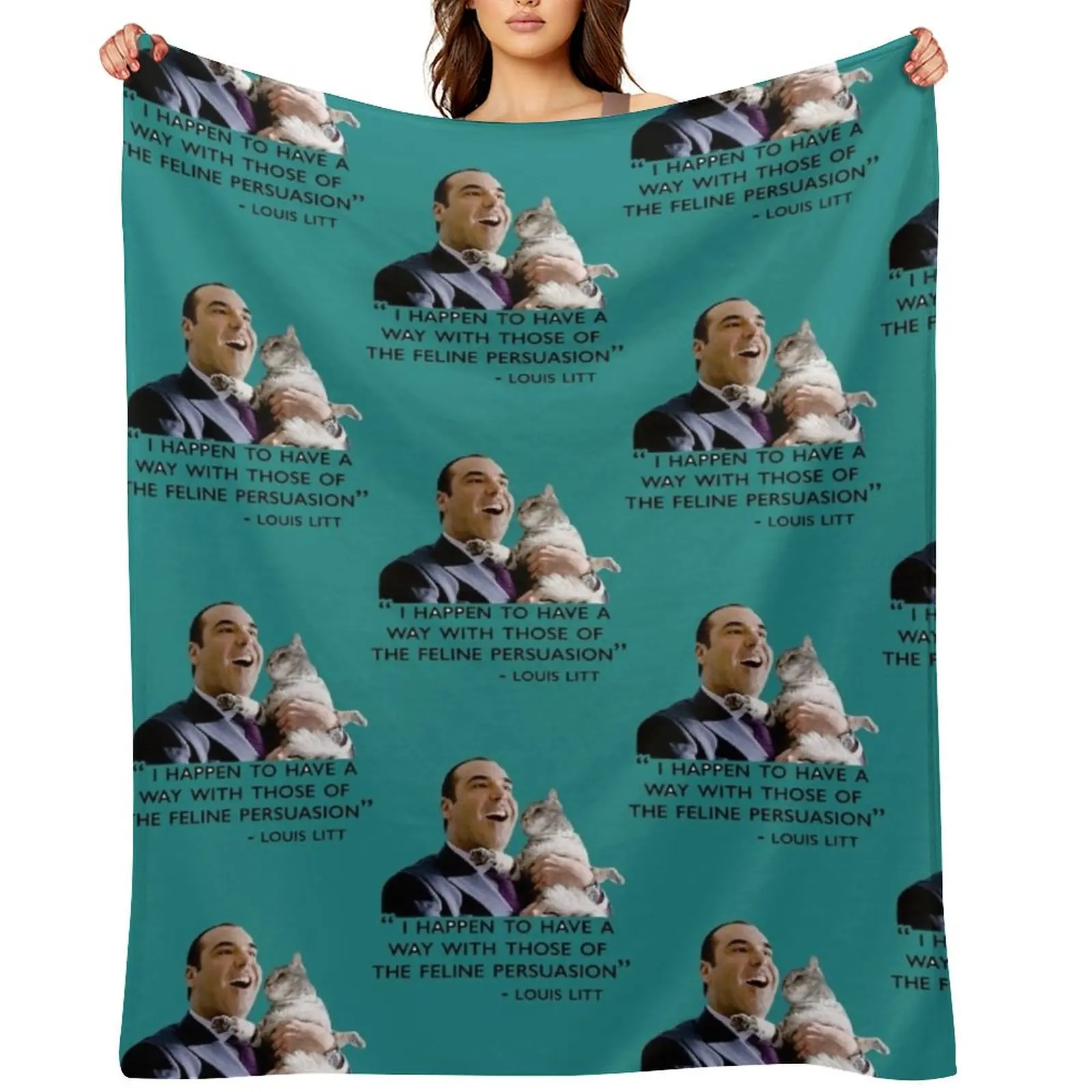 

Louis Litt cat Throw Blanket decorative Personalized Gift Decoratives anime Blankets