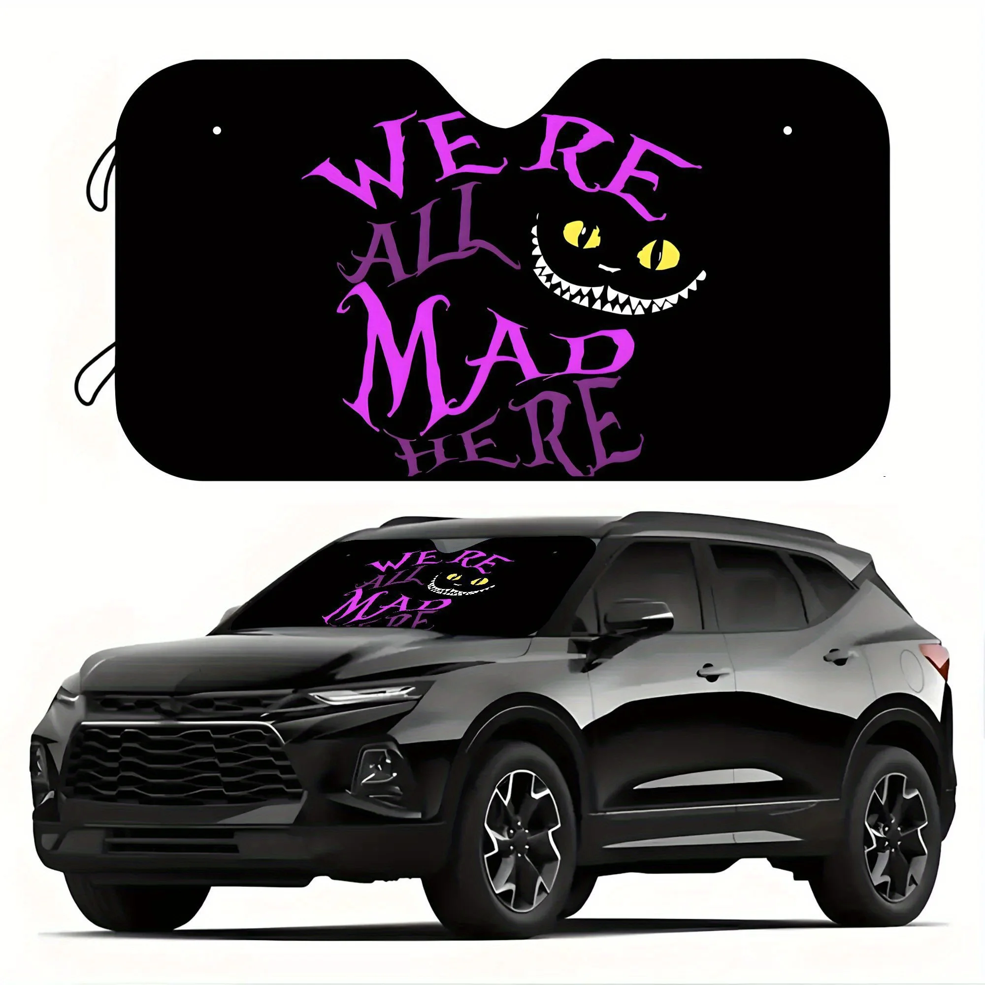 

Симпатичный мультяшный солнцезащитный козырек на лобовое стекло автомобиля на тему Чеширского кота с защитой от ультрафиолета и антибликовым покрытием, яркий мультяшный дизайн