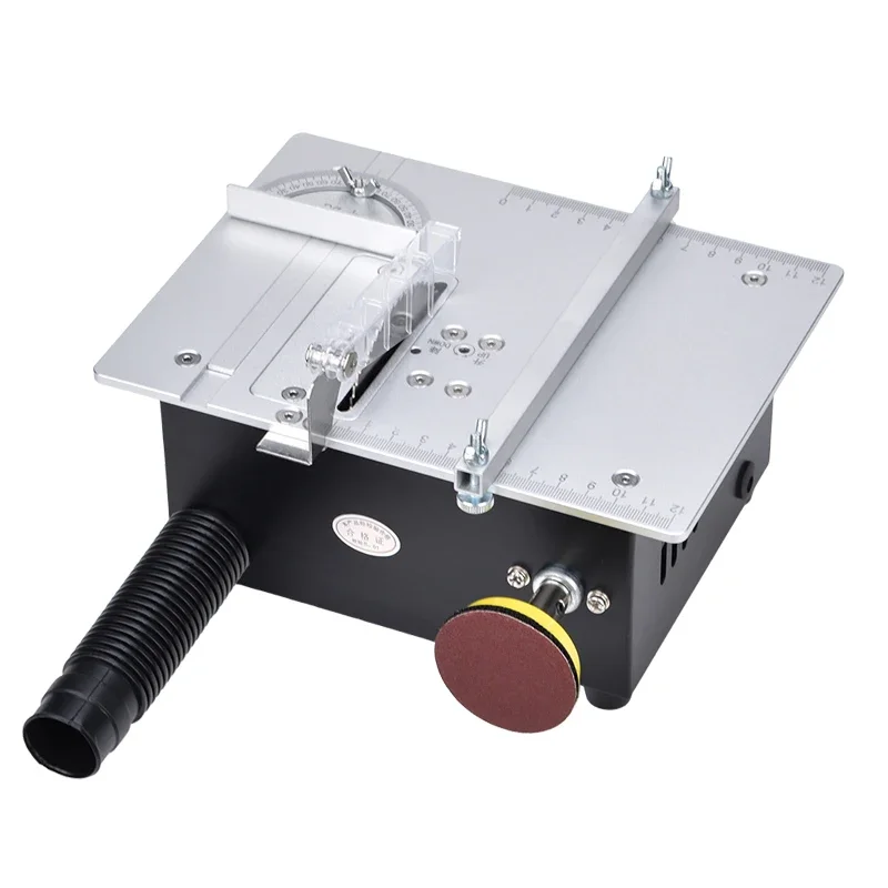 Multifunctional Mini Table Saw for Copper Aluminum Small Wood Block Cutting, 80mm Saw Blade with Lift Function Small Table Saw