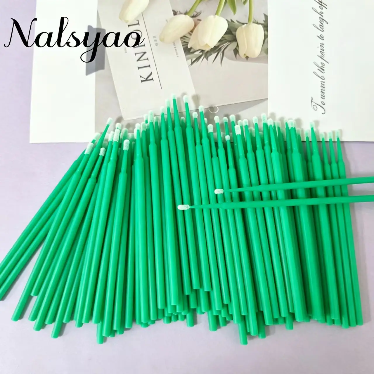 500 pcs-1500pcs Disposable Micro Eyelash Brush Heads Expanded Personal Multi-purpose Lash Cleansing Wands