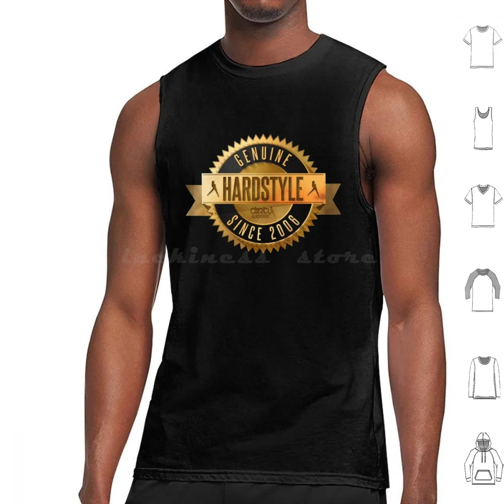 Dirty Workz Logo Tank Tops Print Cotton Hardstyle Hardcore Rawstyle Hardstyle Defqon Defqon 1 Qlimax Decibel Dirtyworkz Q