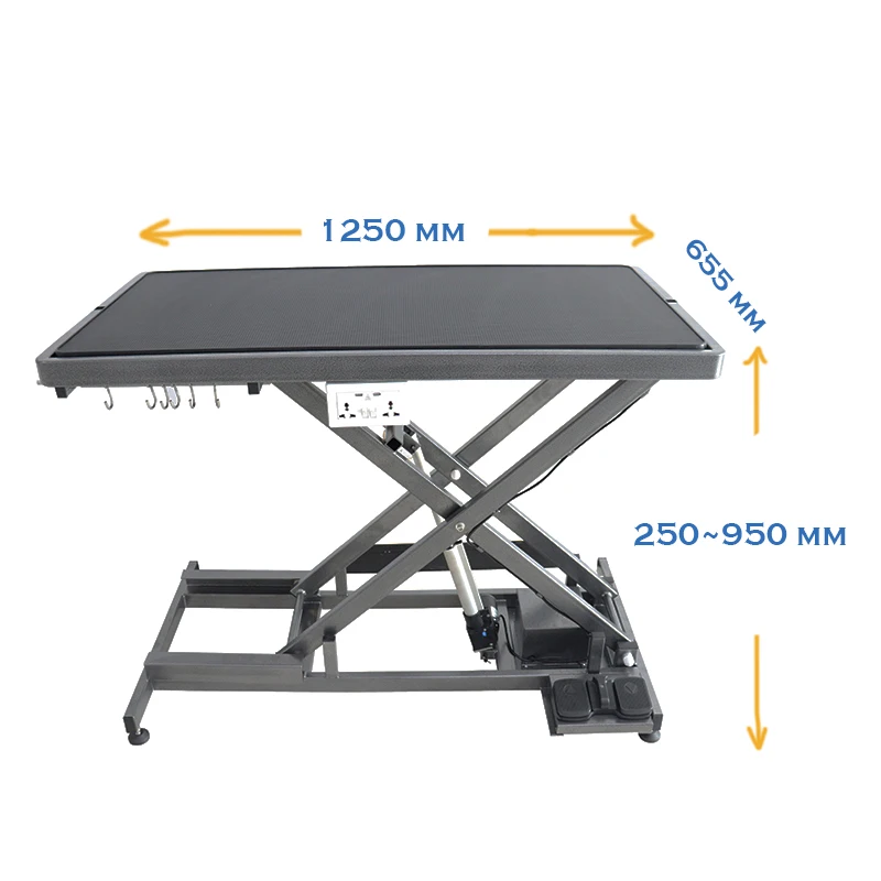 

Electric Lift Big Top Dog Grooming Table 1250*655mm for PET Grooming Equipment Clinic Shop