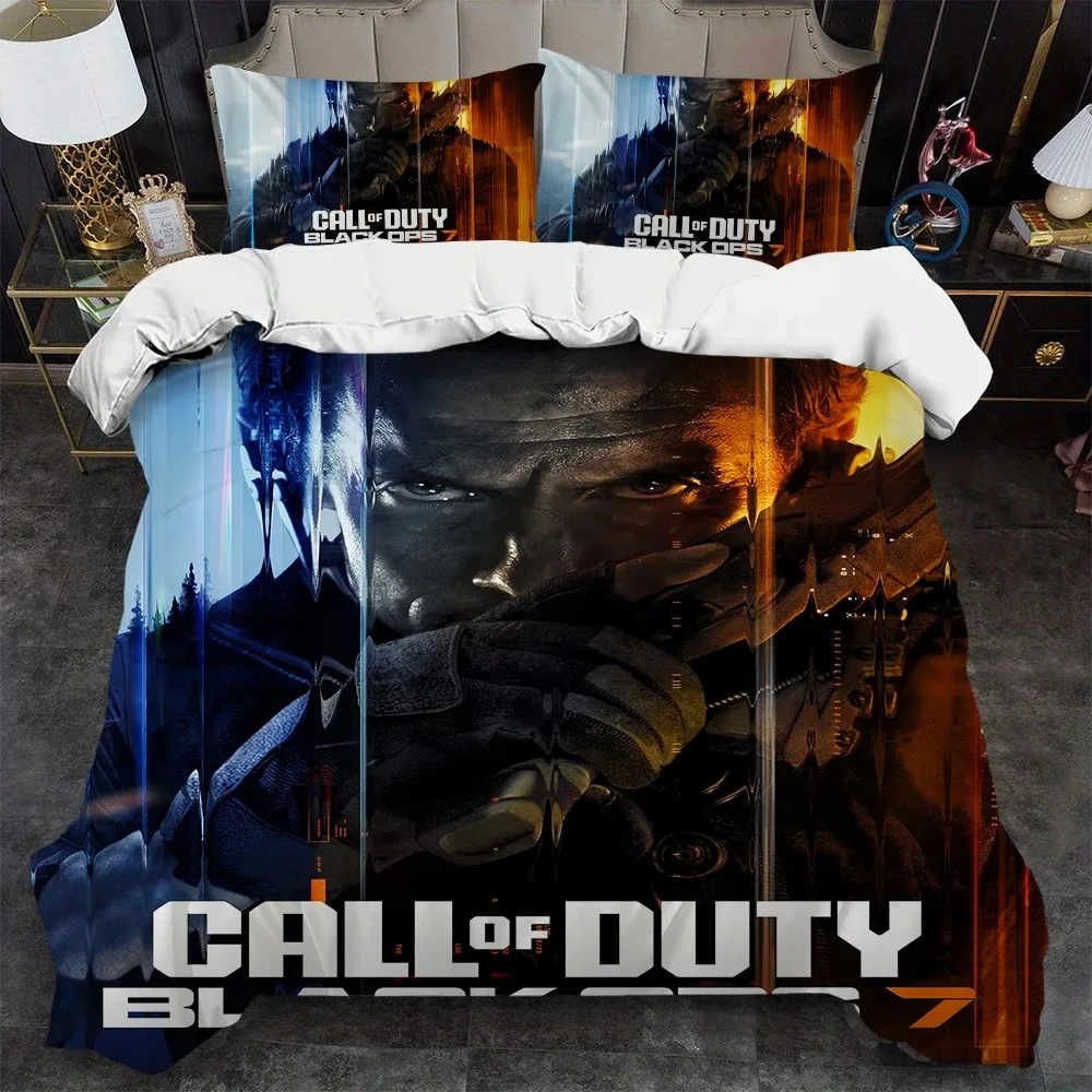 Conforto call preto ops jogo padrão capa de edredão fronha conjunto cama crianças 2/3 peças 3d impresso gêmeo completo queen/king size presente