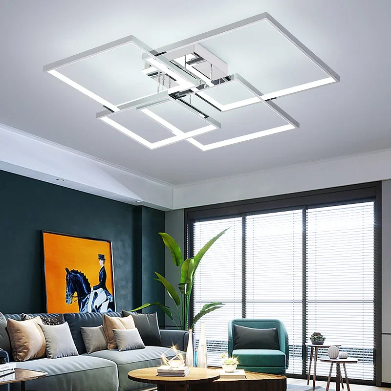 

modern led ceiling lamp for living room bedroom chandelier Gold chrome plating led ceiling light fixture 3/4 Heads lustr