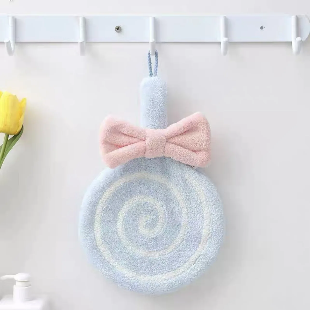 Toalla de mano con estampado de animales para niños, paño de baño con fuerte absorción de agua, colgante, Kawaii