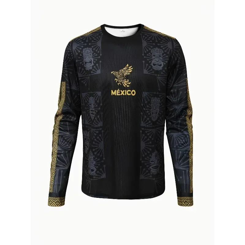 Mexikanisches Herren-Fußballtrikot Torwart Professionelle Trainingskleidung Erwachsene Langarm-Sportbekleidung Aktivitäts-Oberteil
