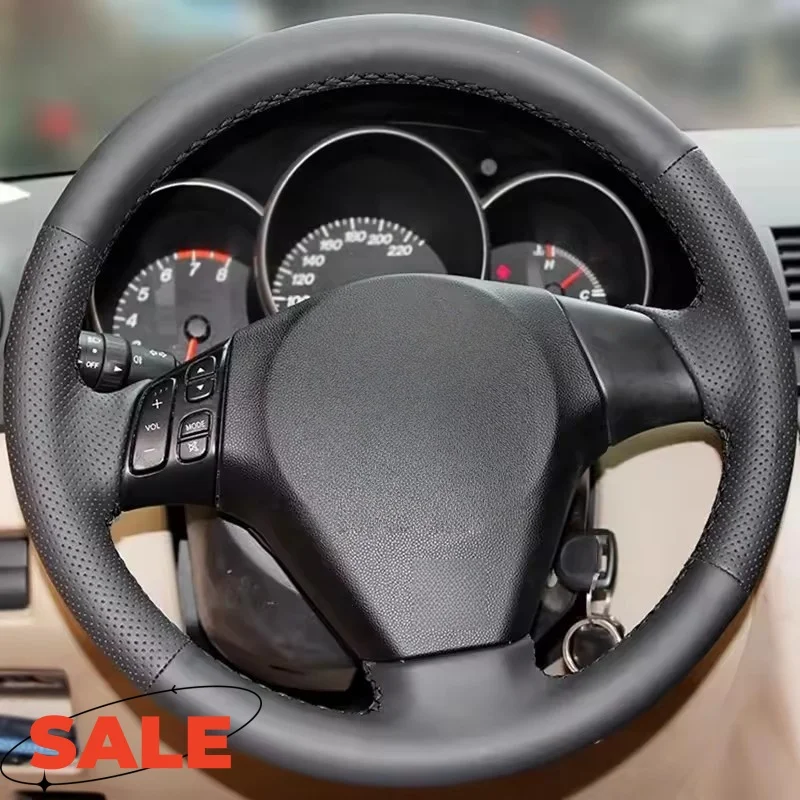 

Customizable Handmade Anti-slip Genuine Leather Steering Wheel Cover For Old Mazda 3 2003-2009 Mazda 6 2002-2006 Mazda 5