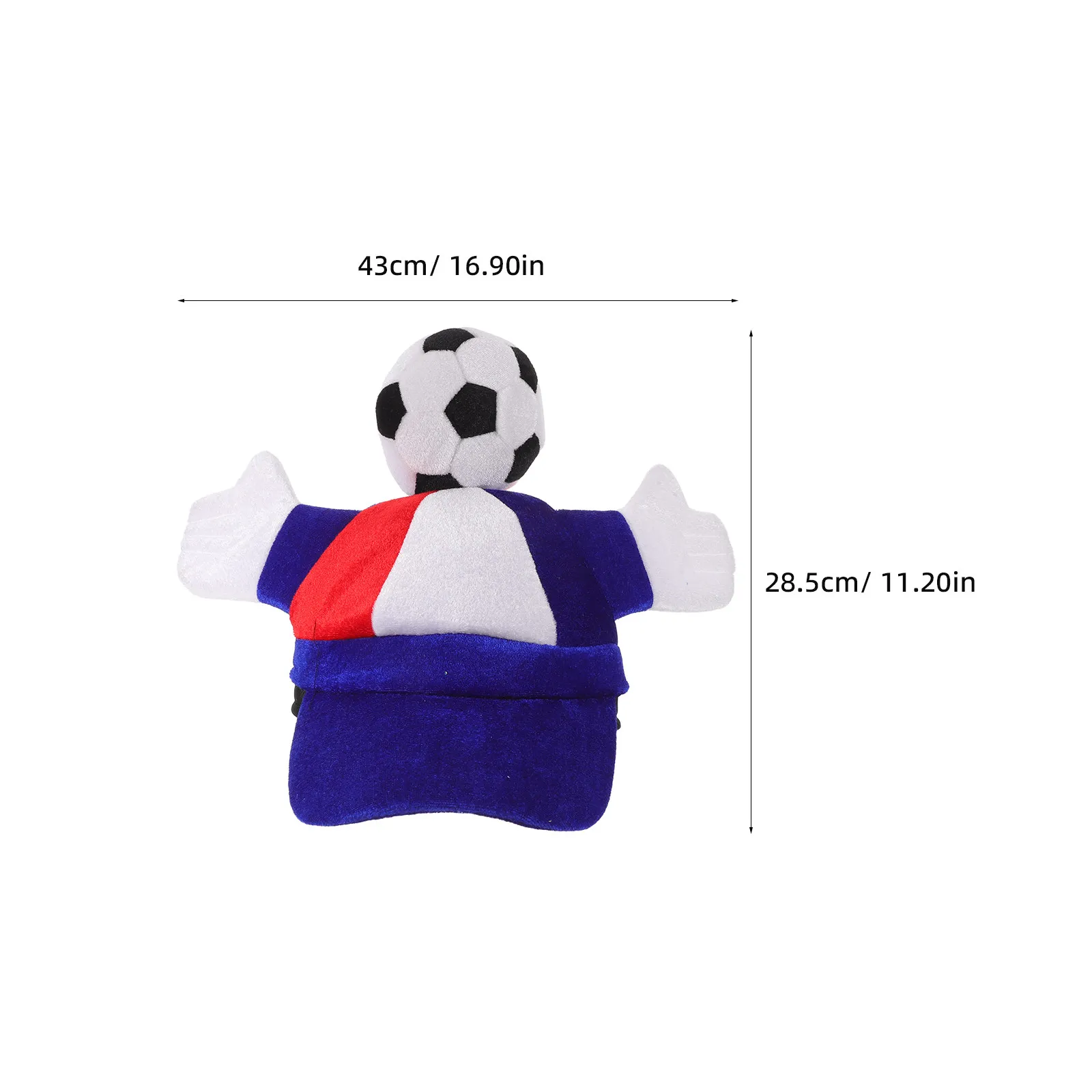 Cappello da Tifoso di Calcio con Mano che Sbatt il Petto, Leggero e Pieghevole, Cappello per Feste di Calcio, Cappello a Tema Calcio per Compleanni, Celebrazioni per Tifosi Sportivi