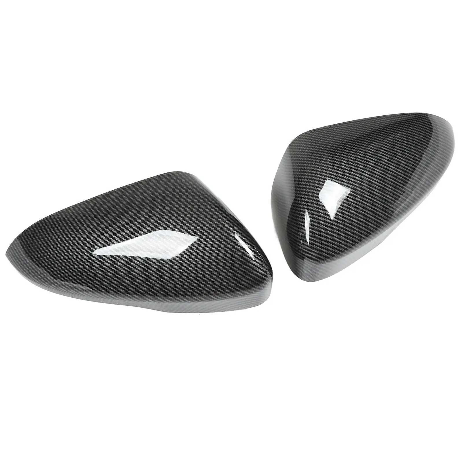 2pcs Door Mirror Left Right Carbon Style Replacement for Ford fusion 2013 and Up Rearview Mirror Trim