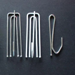 10PCS white Metal Single Hook Four Fork Curtain Tape Hook Curtain Cloth Ring Clamp Tracks DIY  Home Accessories
