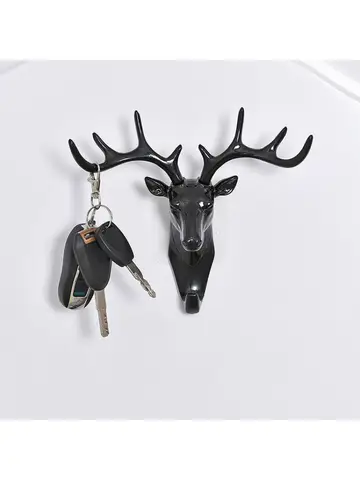 Wall Hanging Hook Vintage Deer Head Antlers for Hanging Clothes Hat Scarf Key Deer Horns Hanger Rack Wall Decoration