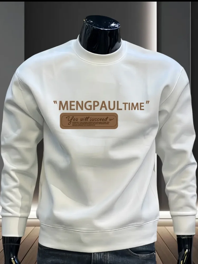 

Autumn Winter American Sle Heavyweight Pure Cotton Trendy Brand round Ne Sweatirt Men's Casual Long Sve Top Printed ...