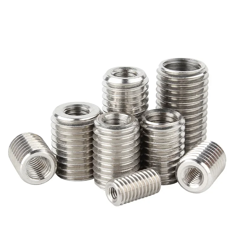 2/5pcs Insert Sleeve Converter Nut Coupler M2 M3 M4 M5 M6 M8 M10 M12 304 Stainless Steel Inside Outside Thread Adapter Screw Nut