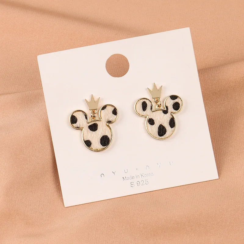 Disney Fashion Stud Earrings Mickey Mouse Anime Jewelry Accessories Minnie Earring Women Girls Children Birthday Christmas Gifts