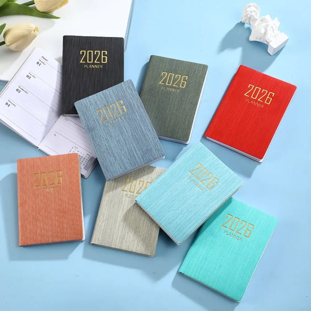 Portable A7 2026 Agenda Book Pocket with Calendar Appointment Book Diary Weekly Planner Students Gifts Office School New