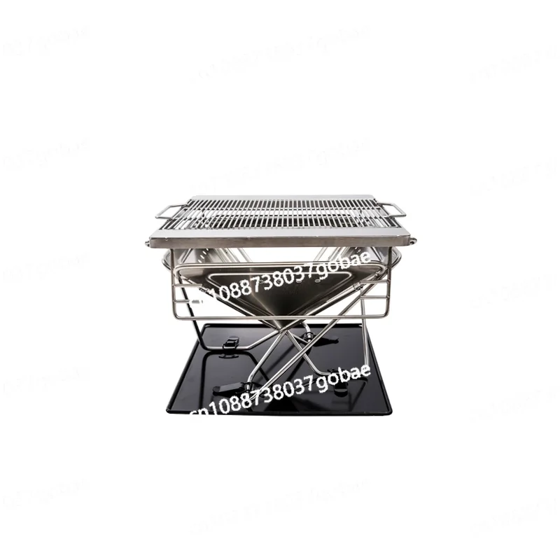 

Портативная дровяная печь для кемпинга из нержавеющей стали, складная дровяная печь для барбекю, сверхлегкая для рыбалки, пеших прогулок, альпинизма, пикника